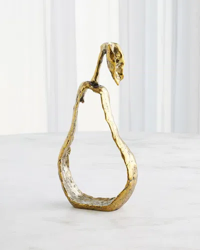 Global Views Brass Pear Silhouette Decor