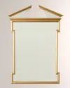 Global Views Broken Pediment Gold Leaf Mirror In Gold
