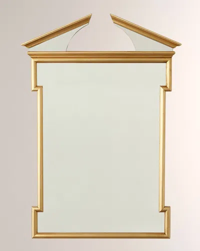 Global Views Broken Pediment Gold Leaf Mirror