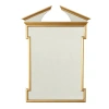 Global Views Broken Pediment Mirror-gold Leaf In Gold