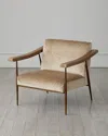 Global Views Brooks Leather Chair In Bronze