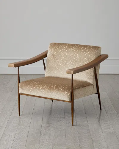 Global Views Brooks Leather Chair In Bronze