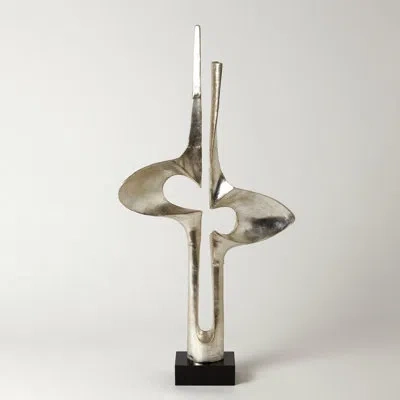 Global Views Brother And Sister Sculpture In Silver,black