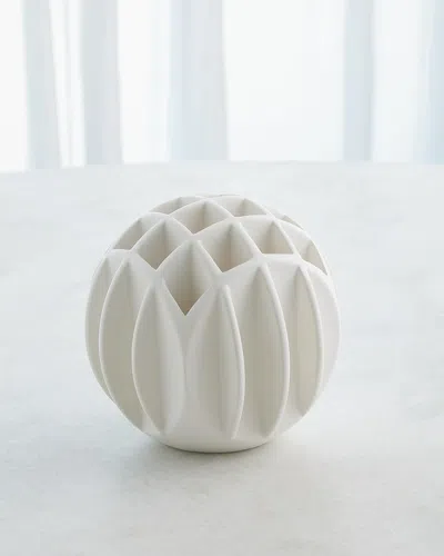 Global Views Bub Ball Large Vase In White