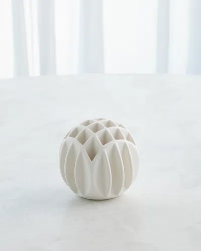 Global Views Bub Ball Small Vase In White