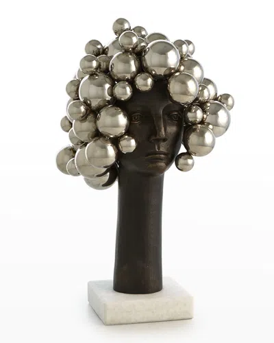 Global Views Bubble For Brains Sculpture In Nickel