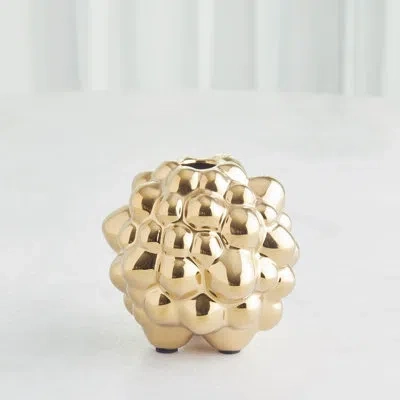 Global Views Bubble Vase In Bright Gold