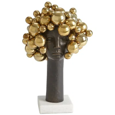 Global Views Bubbles For Brains-brass In Gold