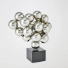 Global Views Decorative Sphere Sculpture In Silver