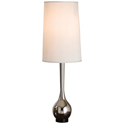 Global Views Bulb Vase 50 1/2" High Modern Nickel Table Lamp In White