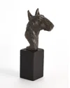 Global Views Bull Terrier Sculpture In Black