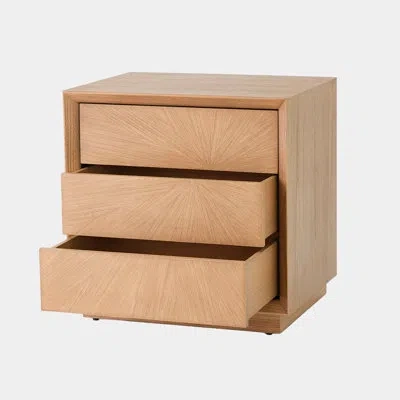 Global Views Burst Bedside Chest-nutmeg-right In Brown