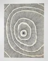 Global Views Burst Hand-tufted Rug, 6' X 9' In Black, Ivory