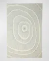 Global Views Burst Hand-tufted Rug, 6' X 9' In Blue, Ivory