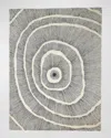 Global Views Burst Hand-tufted Rug, 8' X 10' In Black, Ivory