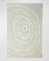 Global Views Burst Hand-tufted Rug, 8' X 10' In Blue, Ivory