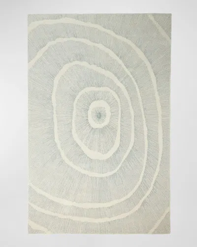 Global Views Burst Hand-tufted Rug, 8' X 10' In Blue, Ivory