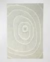 Global Views Burst Hand-tufted Rug, 9' X 12' In Blue, Ivory