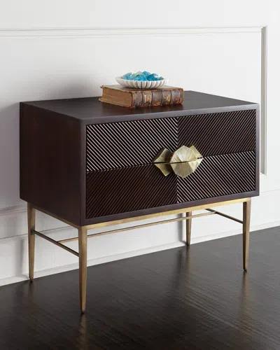 Global Views Byron Two-drawer Chest In Brown