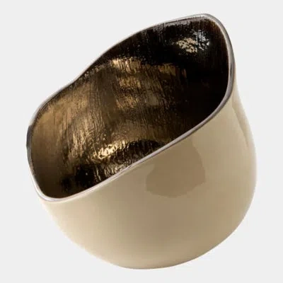 Global Views Calla Lily Bowl-lg 10"h X 10"w X 10"d Decorative Bowl In Ivory