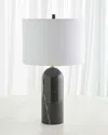 Global Views Callanish Marble Table Lamp, Large In Black