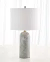 Global Views Callanish Marble Table Lamp, Large In Grey