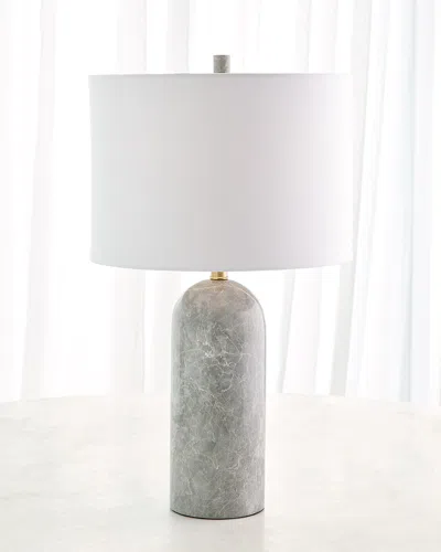 Global Views Callanish Marble Table Lamp, Large In Grey