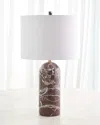 Global Views Callanish Marble Table Lamp, Large In Red