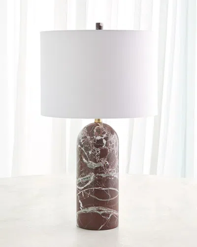Global Views Callanish Marble Table Lamp, Large In Red