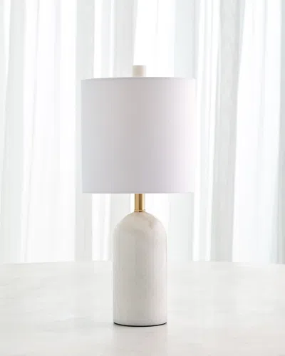Global Views Callanish Small Marble Lamp In White