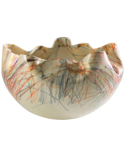 Global Views Cambrian Bowl In White
