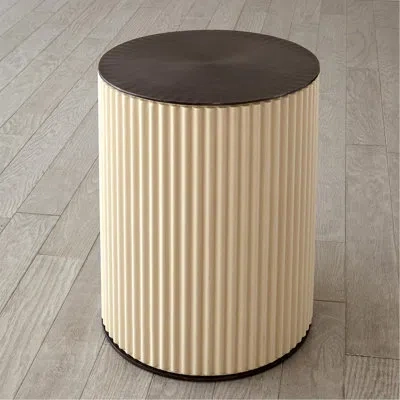 Global Views Camille Side Table In Bronze,bronze