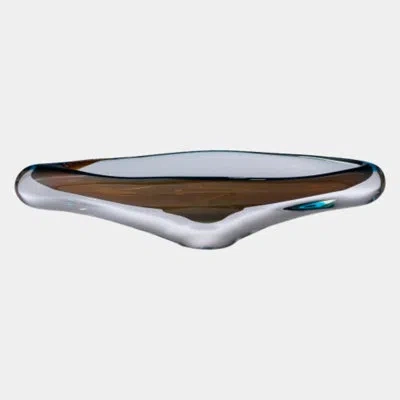 Global Views Canoe Bowl-turquoise/beige In Turquoise,beige