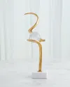 Global Views Captured Sphere Sculpture, Gold Leaf In Gold
