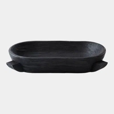 Global Views Carly Sahad Dome Bowl-ebonized-lg 4"h X 12"w X 24"d Decorative Bowl In Black