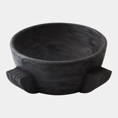 Global Views Carly Sahad Dome Bowl-ebonized-sm 6"h X 17"w X 17"d Decorative Bowl In Black