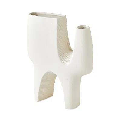 Global Views Cassel Vase In Matte White, Large