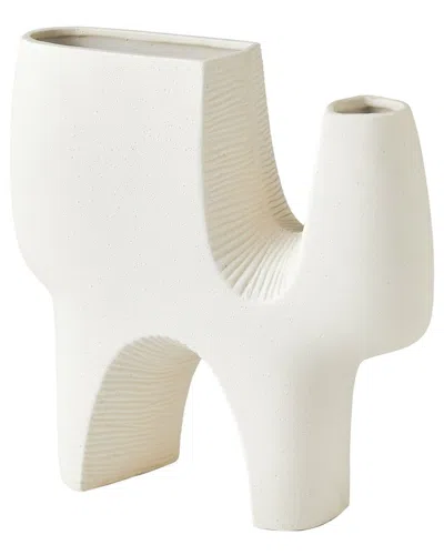 Global Views Cassel Vase In White