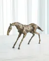 Global Views Cast Stallion Sculpture In Bronze