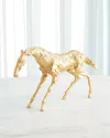 Global Views Cast Stallion Sculpture In Gold