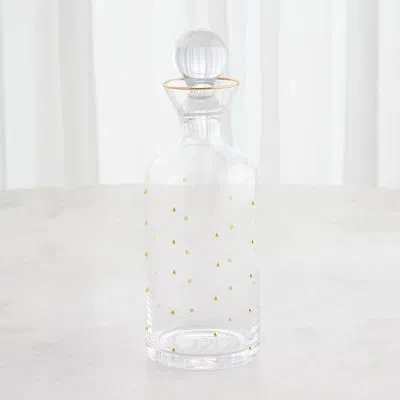 Global Views Celebration Decanter-clear W/gold Dots In Clear,gold