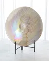 Global Views Centerpiece Charger, Ivory/amber In Ivory