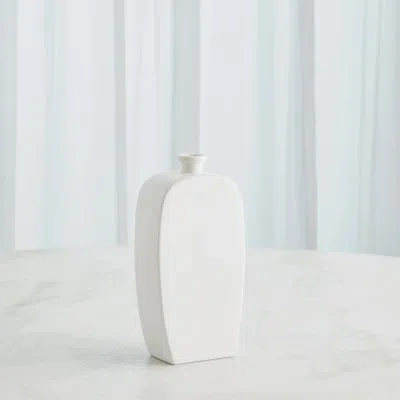 Global Views Ceramic / Porcelain Decorative Bottle In White