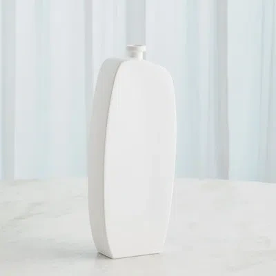 Global Views Ceramic / Porcelain Decorative Bottle In White