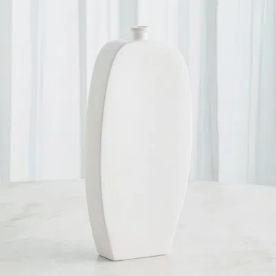 Global Views Ceramic / Porcelain Decorative Bottle In White