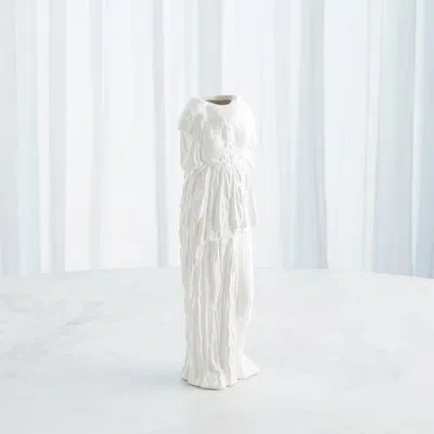 Global Views Ceramic / Porcelain Table Vase In White
