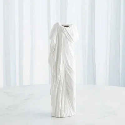 Global Views Ceramic / Porcelain Table Vase In White