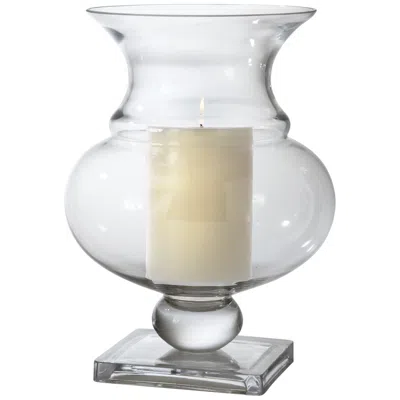Global Views Charleston Clear Glass 13 1/2" High Vase Candle Holder