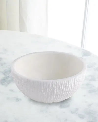 Global Views Chiseled Alabaster Bowl - Large In White