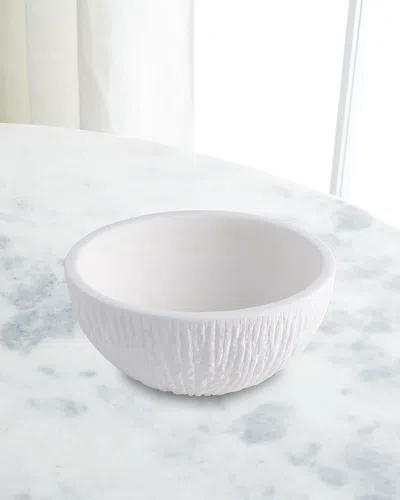 Global Views Chiseled Alabaster Bowl - Medium In White